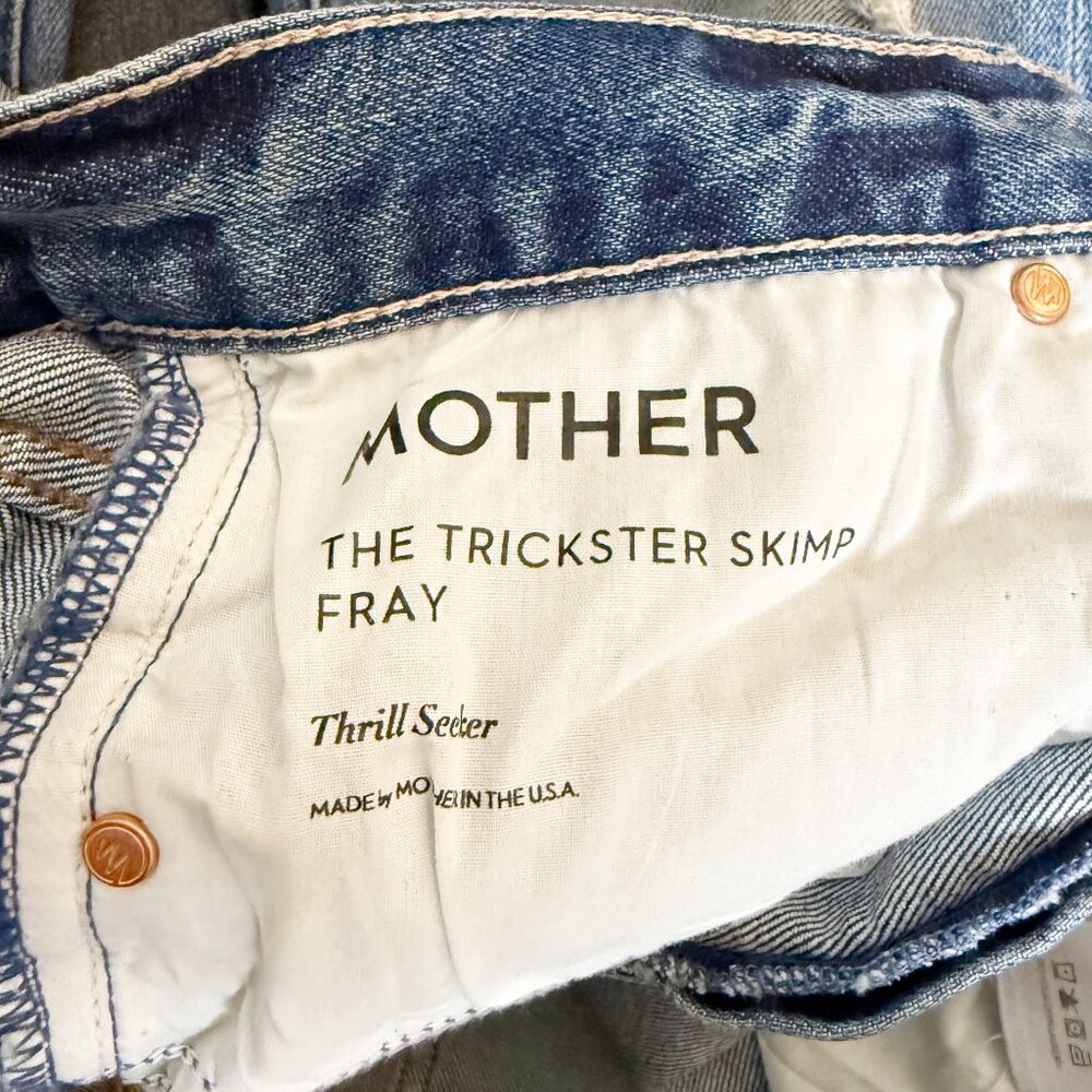 Mother The Trickerster Skimp Fray Thrill Seeker Jeans Size 27 - Picture 3 of 9